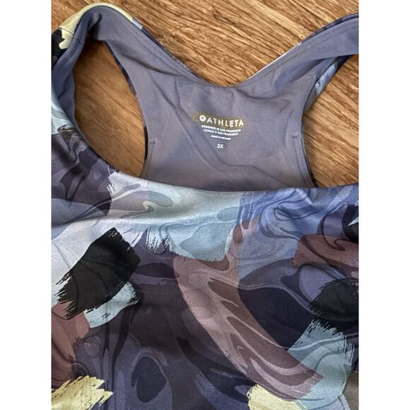 Athleta Conscious Crop Printed D-DD 3X NWT $64 Vivid Stroke Purple Barre‎ Yoga - Picture 4 of 8